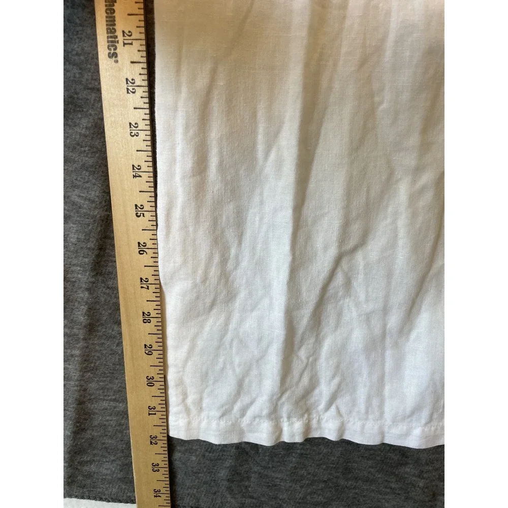 Volcom‎ Womens Sun Spent Wide Leg Linen Blend Ivory Pocket Pants, Large Size 14